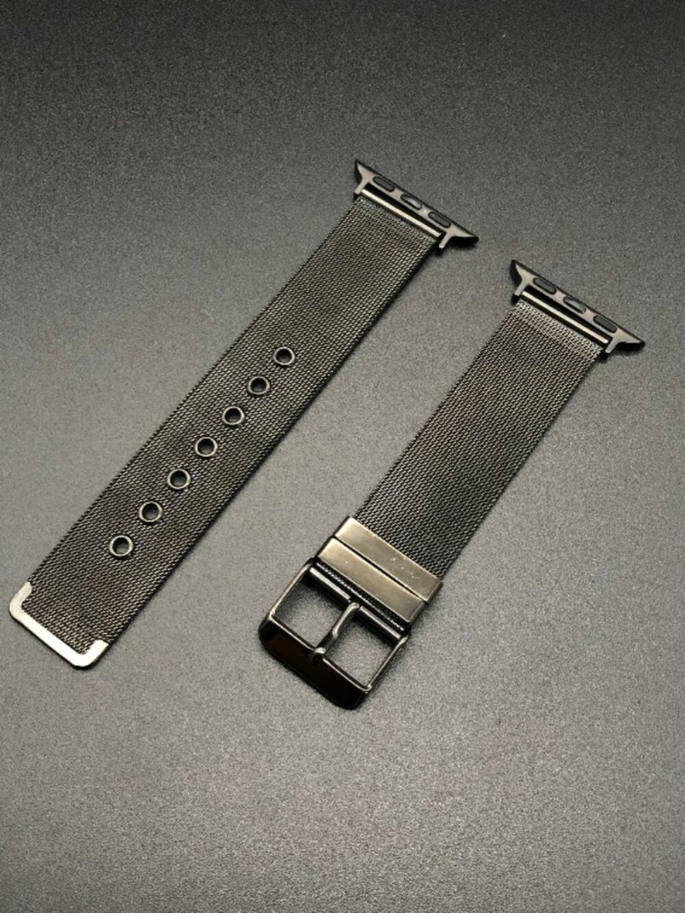 Apple Style Mesh Replacement Steel Bracelet (Black)